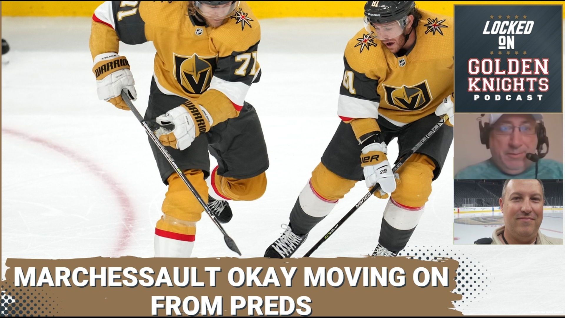 Former Vegas Golden Knights forward Jonathan Marchessault is "okay moving on" from the Nashville Predators