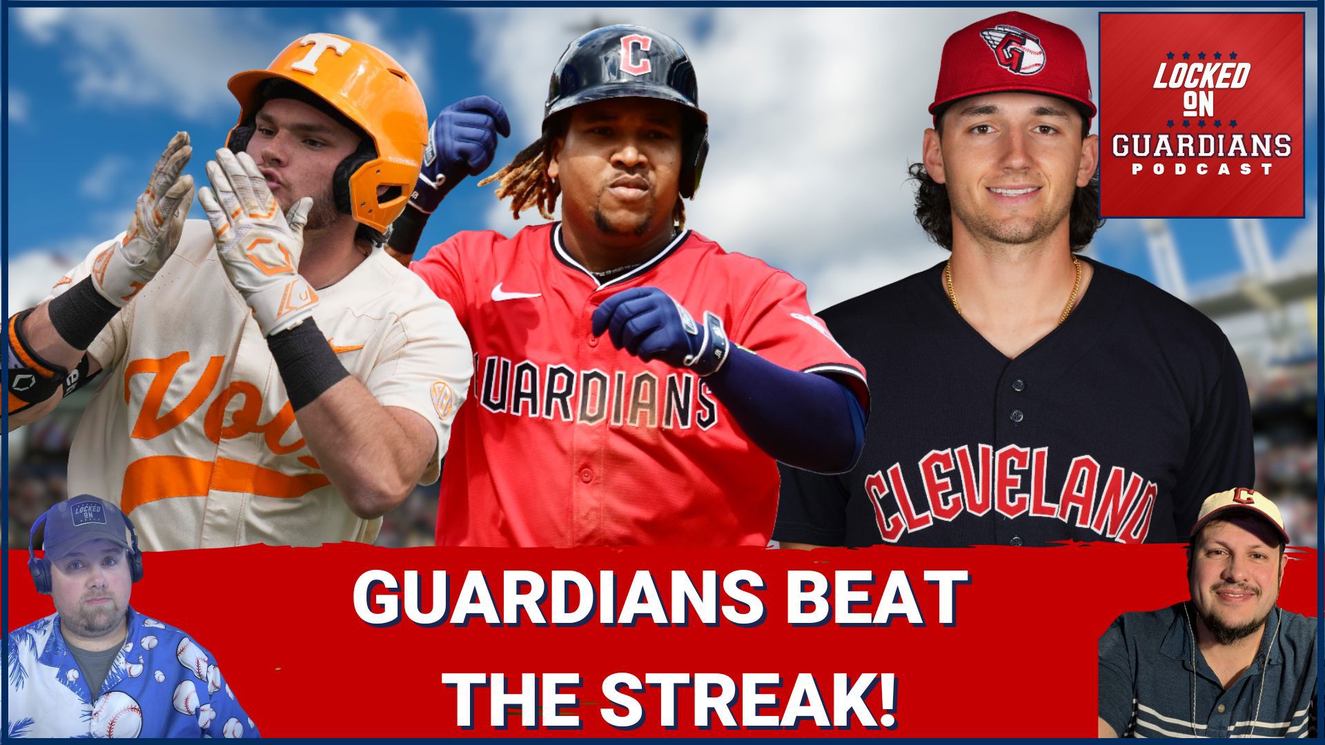 GUARDIANS SNAP LOSING STREAK! 
Justin Lada and Jeff Ellis break down the Cleveland Guardians' 7-5 victory over the Houston Astros, ending their 11-game skid.