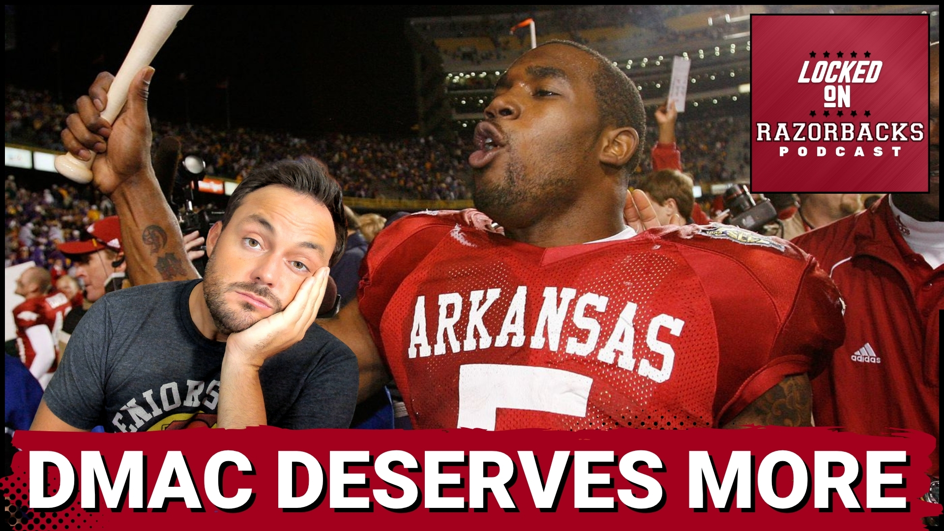 RAZORBACKS HONOR MCFADDEN: Controversy erupts over jersey patch decision. Is Arkansas making a mistake with their greatest player?