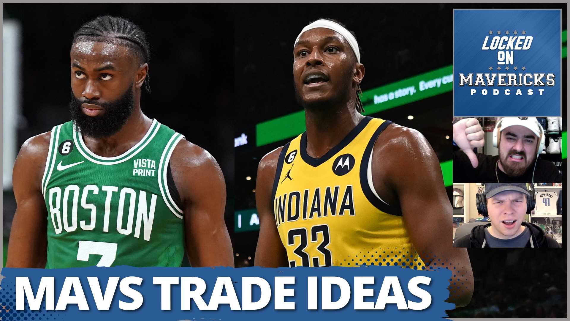 Nick Angstadt & Isaac Harris share some Dallas Mavericks trade ideas to bring in Jaylen Brown, Myles Turner, and more to help Luka Doncic & Kyrie Irving.