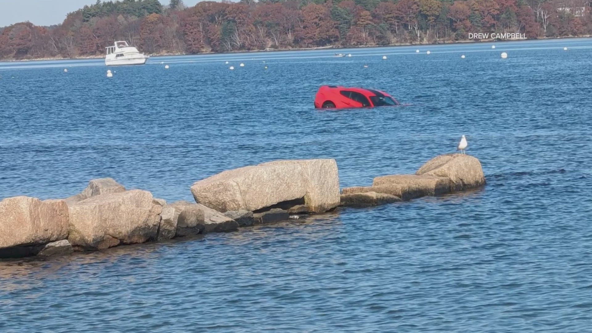 Manny Kourinos is credited with helping save the life of a person who drove a car into the ocean at Portland's East End Beach.