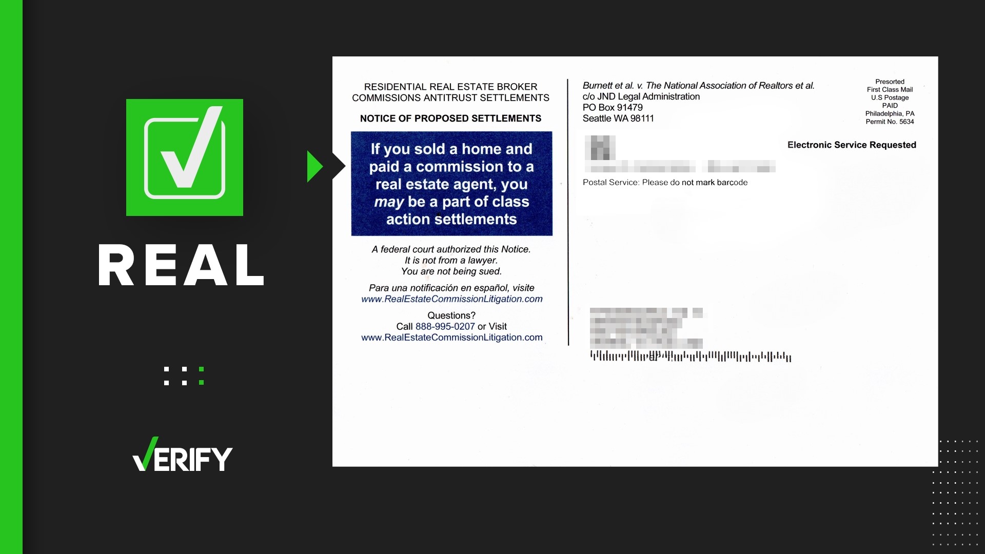 Real estate commission lawsuits settlement notices are legit