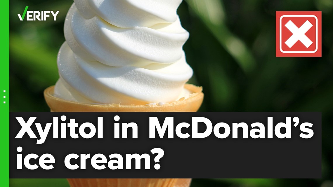 Factchecking if McDonald's uses xylitol in its ice cream