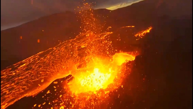 Must See! Drone Pilot Captures Epic Video of Fagradalsfjall Volcano Inches Away From Eruption