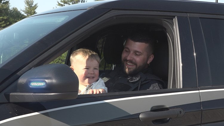 Fatal crash results in new friendship between officer and 2-year-old boy