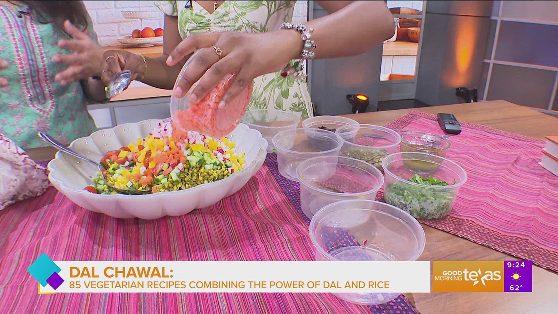 Local Registered Dietitian Sapna Punjabi shows us how to make an Earth Day inspired salad and takes us inside her new cookbook 'Dal Chawal'.