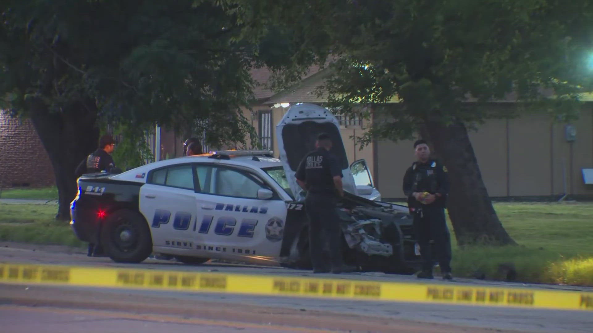 Both vehicles involved in the crash had front-end damage.