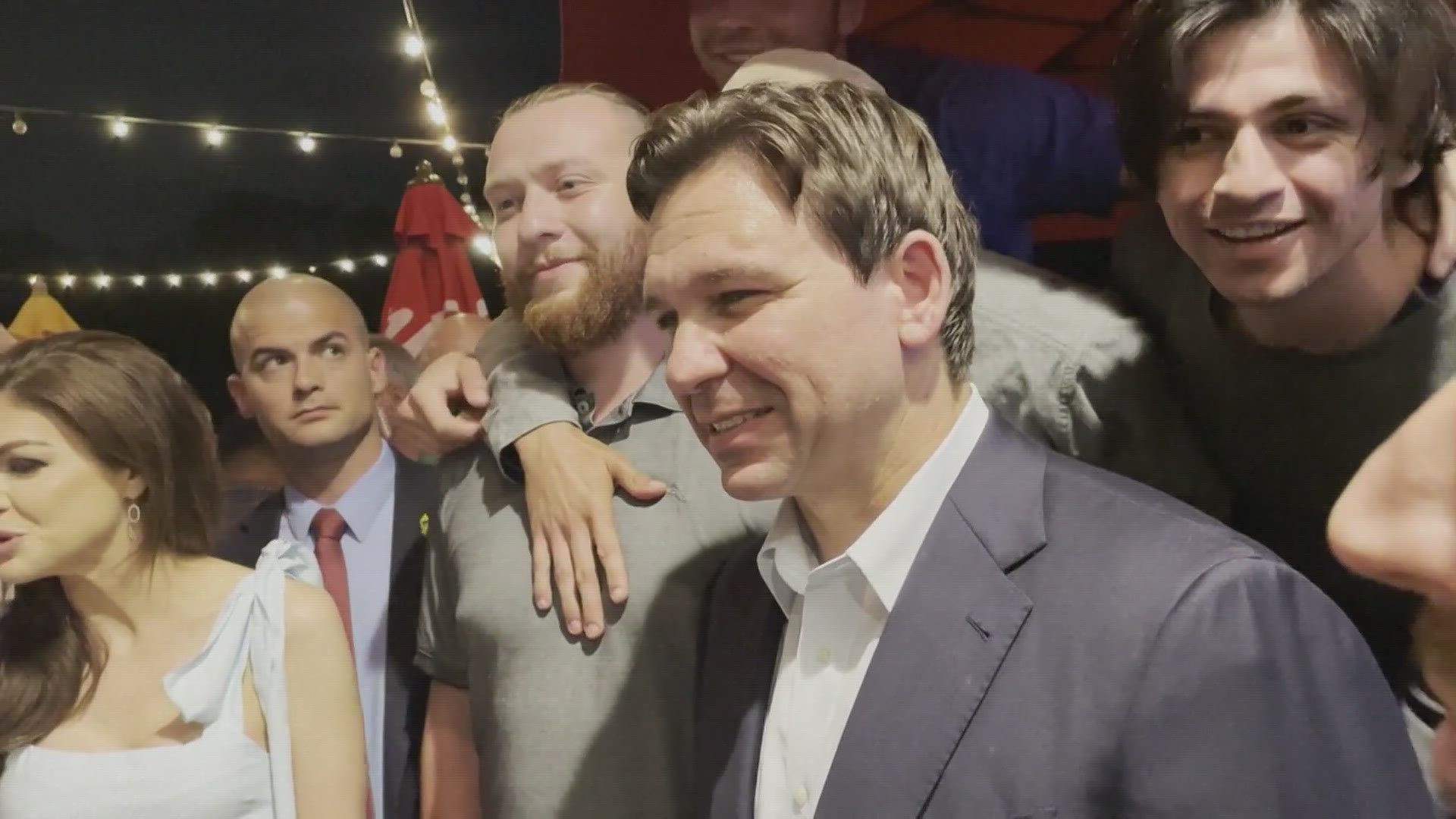 Gov. DeSantis was in an area a few miles from a Trump rally that was postponed.