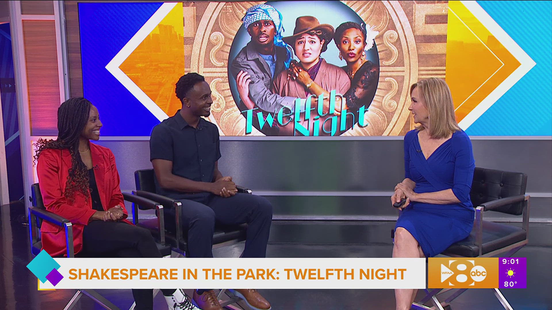 Shakespeare in the Park "Twelfth Night" starring Shakespeare Dallas' Caleb Mosley and Mikaela Baker runs June 21-July 21, Wednesday-Sunday.