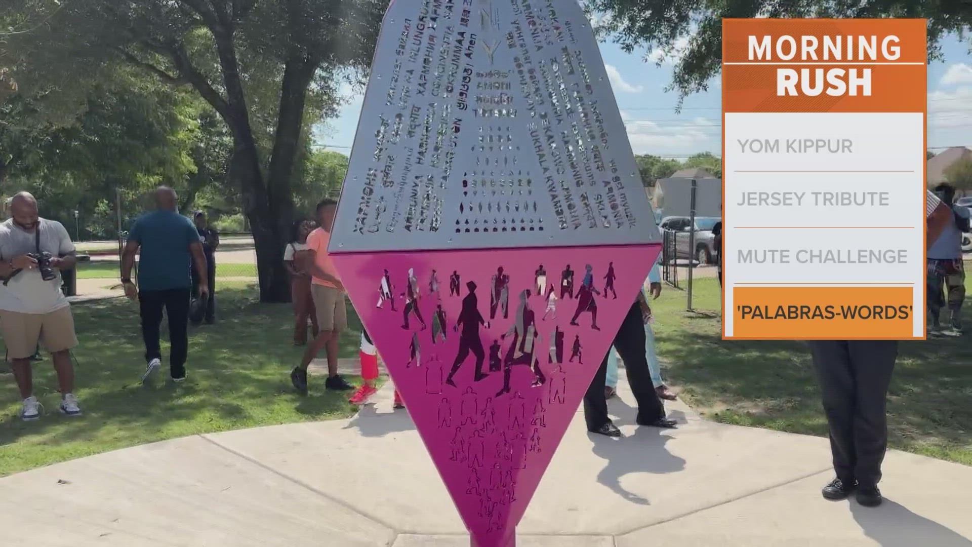 "PALABRA-WORDS" can be found on the Roy Orr Trail in Ernie Roberts Park.