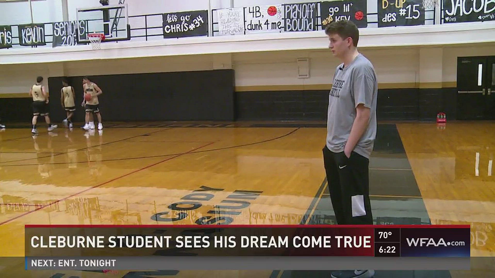 Cleburne student sees his dream come true