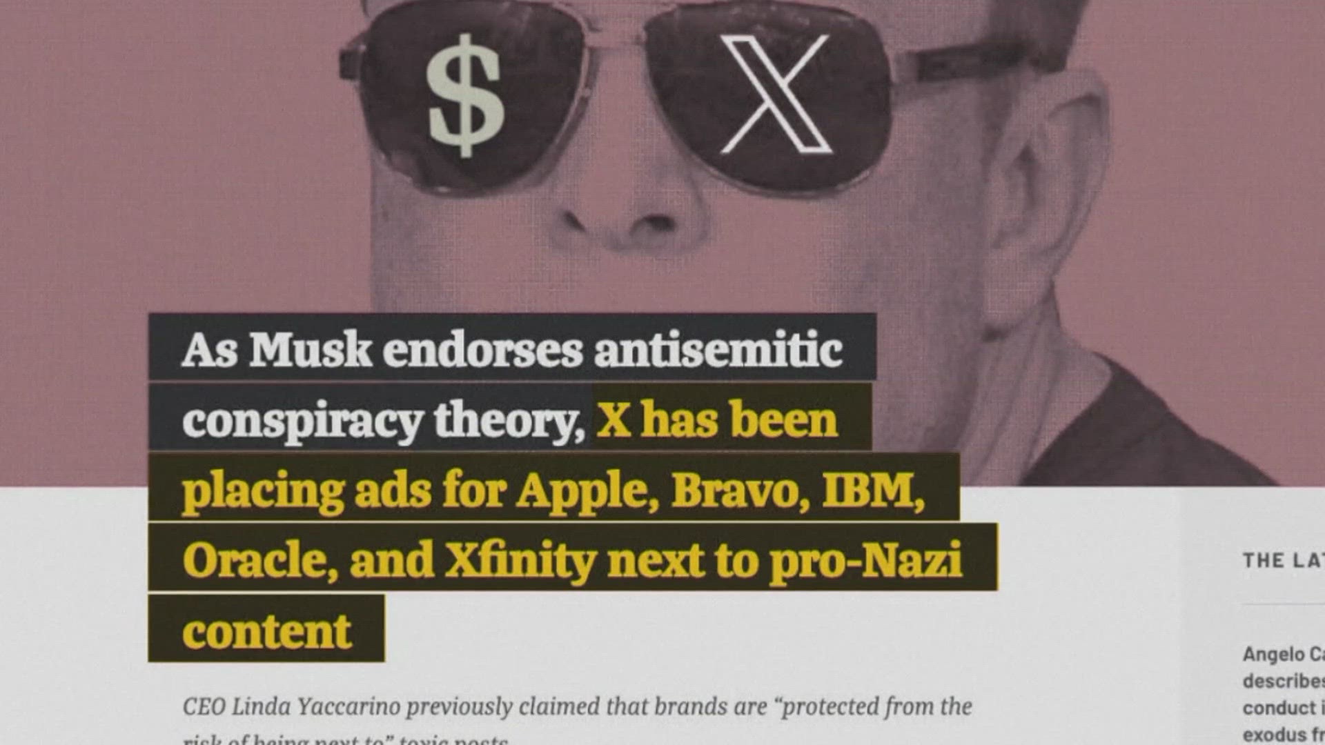 The Media Matters report pointed to ads from Apple and Oracle that also were placed next to antisemitic material on X.
