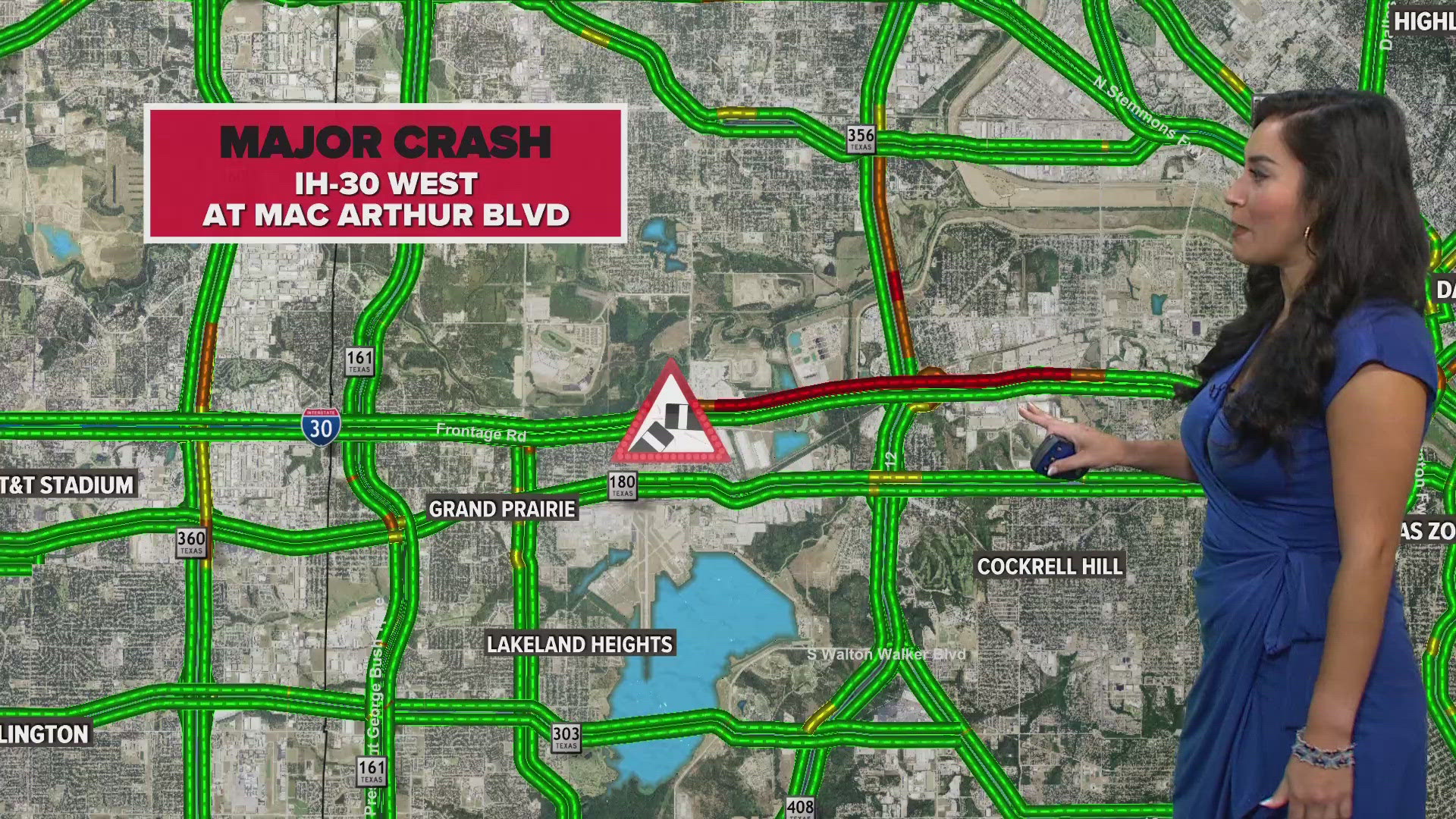 All westbound lanes were closed for hours Friday morning.