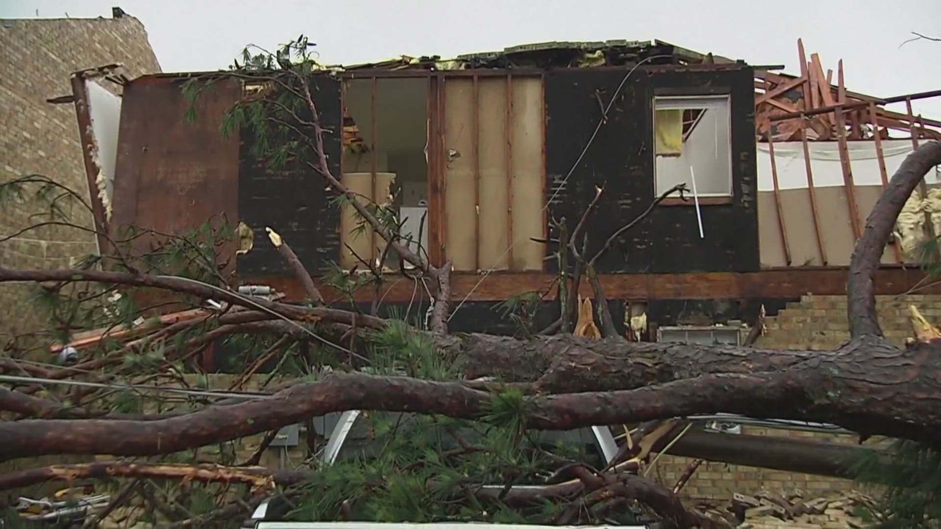 Louisiana has been hit by a tornado and heavy rain.