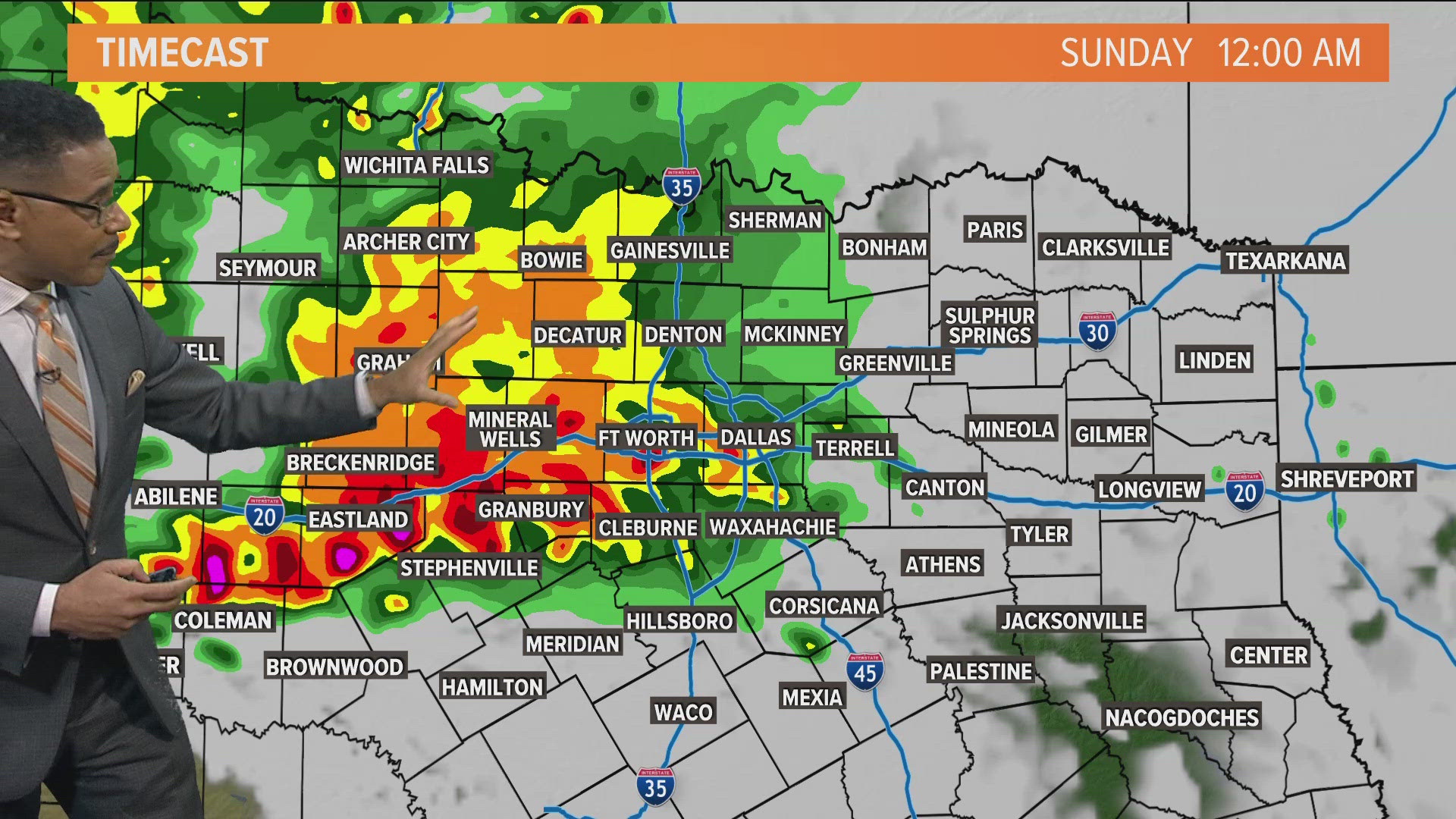 Greg Fields has a look at multiple rounds of storms and rain in North Texas this weekend.