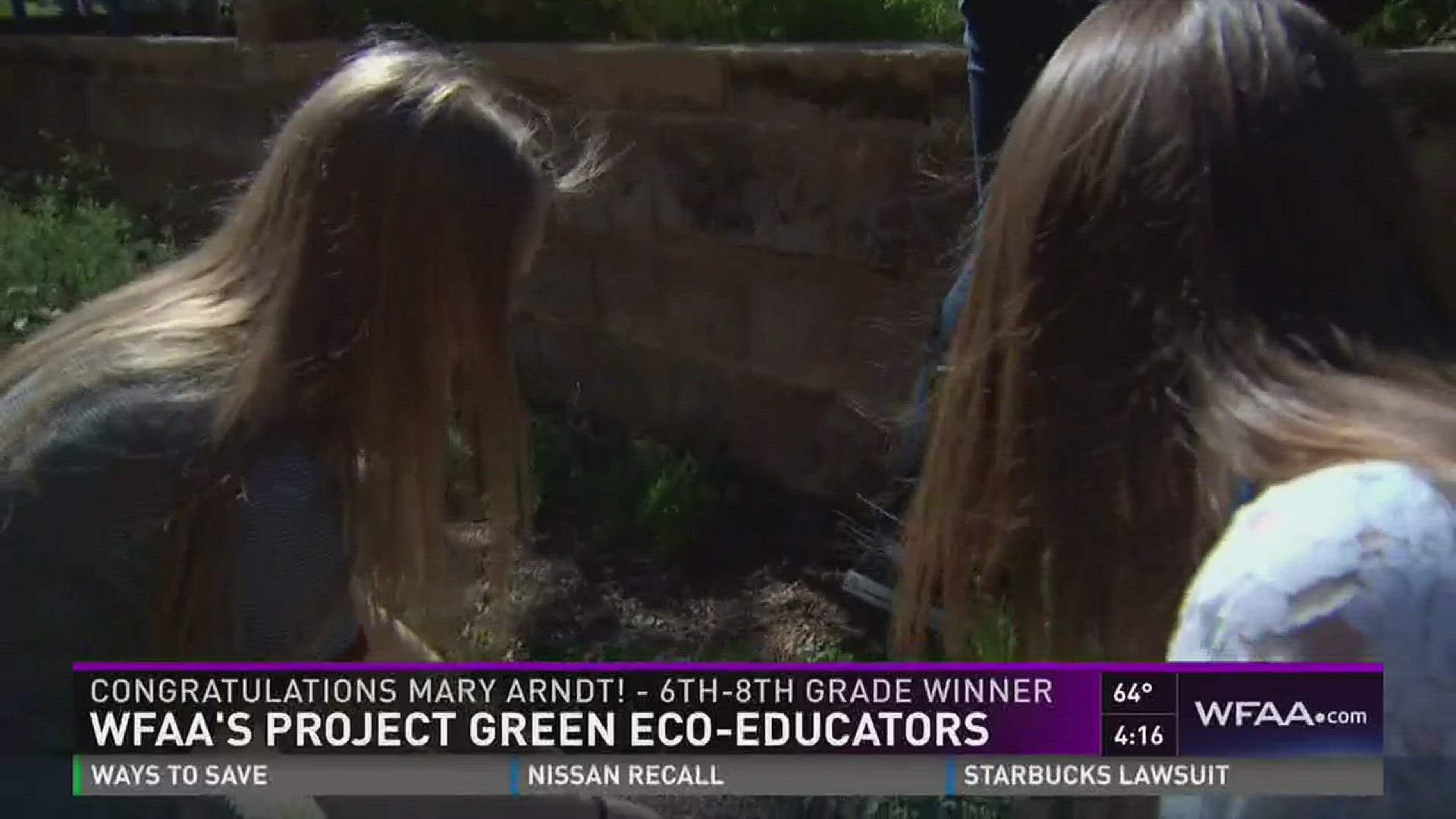 WFAA's Project Green: 6th-8th grade winner