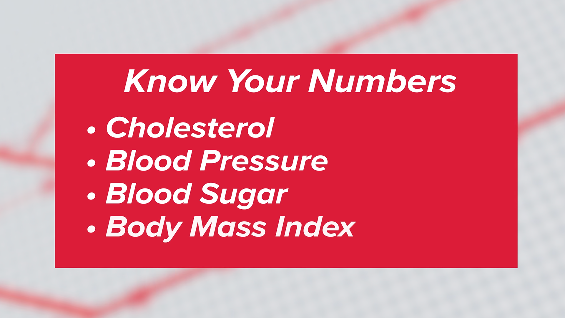 You can prevent a heart attack by knowing your numbers!