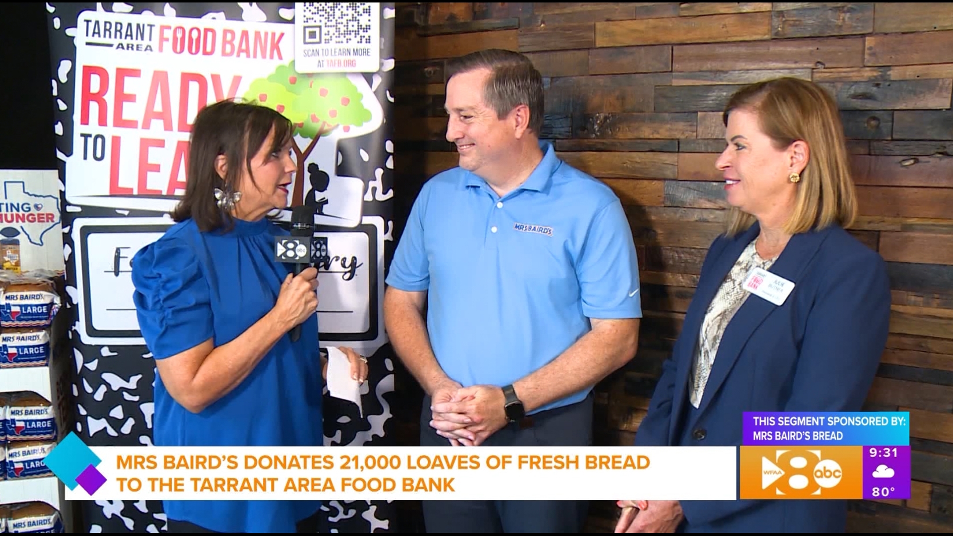 This segment is sponsored by Mrs Baird's Bread