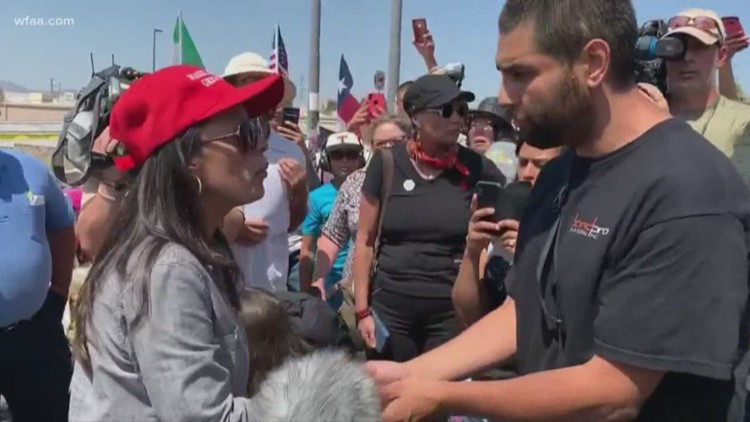 Protestors clashed in El Paso while Trump visited with victims, first responders