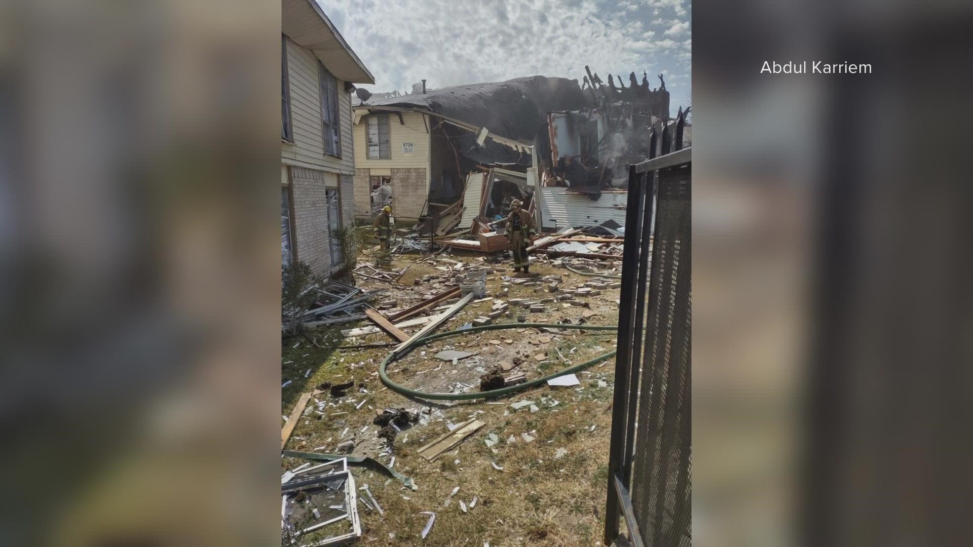 Neighbors told WFAA they didn't get a chance to grab anything before the explosion; officials said all of the people injured are expected to survive.
