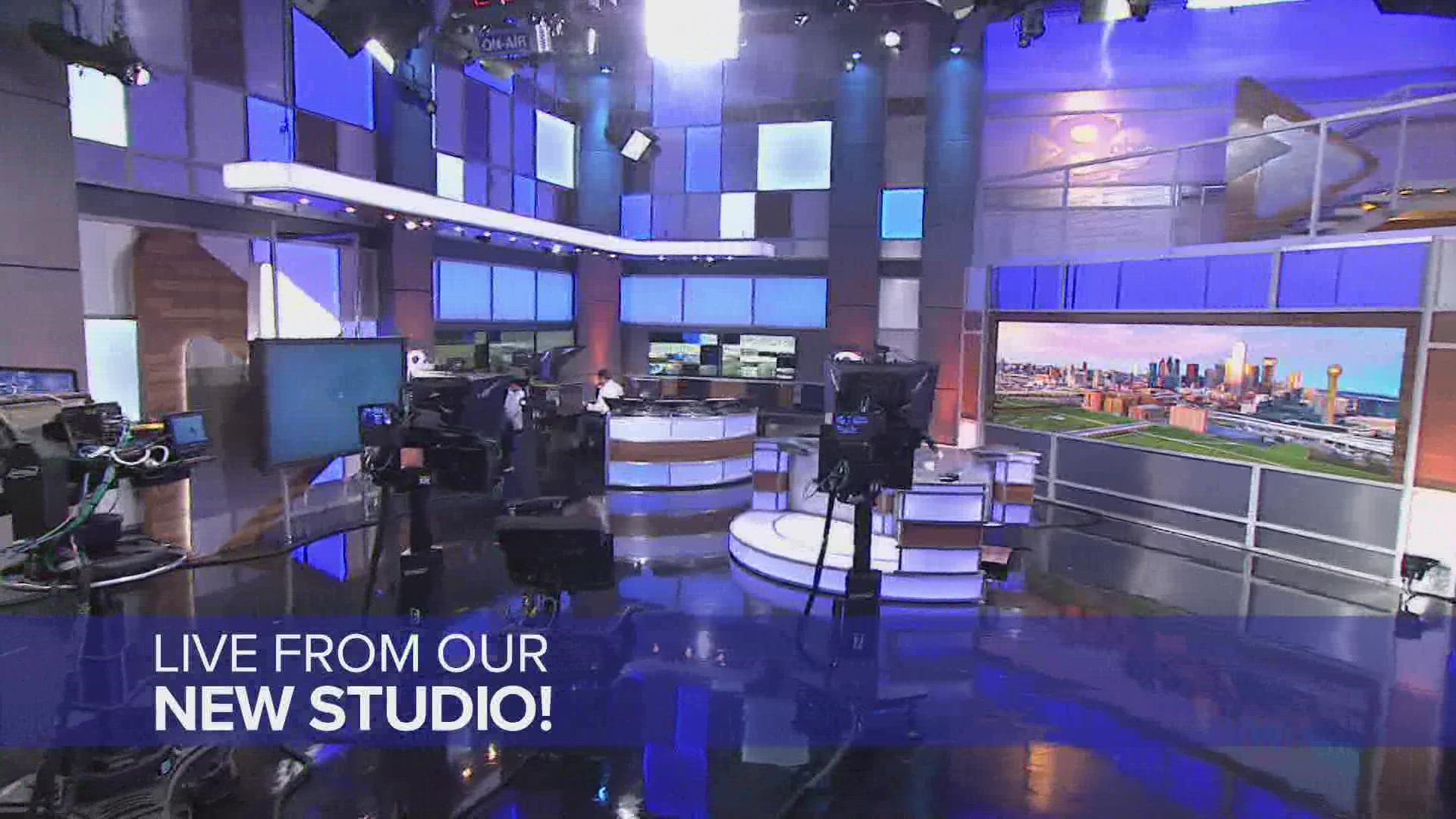 Check out our new digs! Our new broadcast studio made its debut during our 6 p.m. newscast.