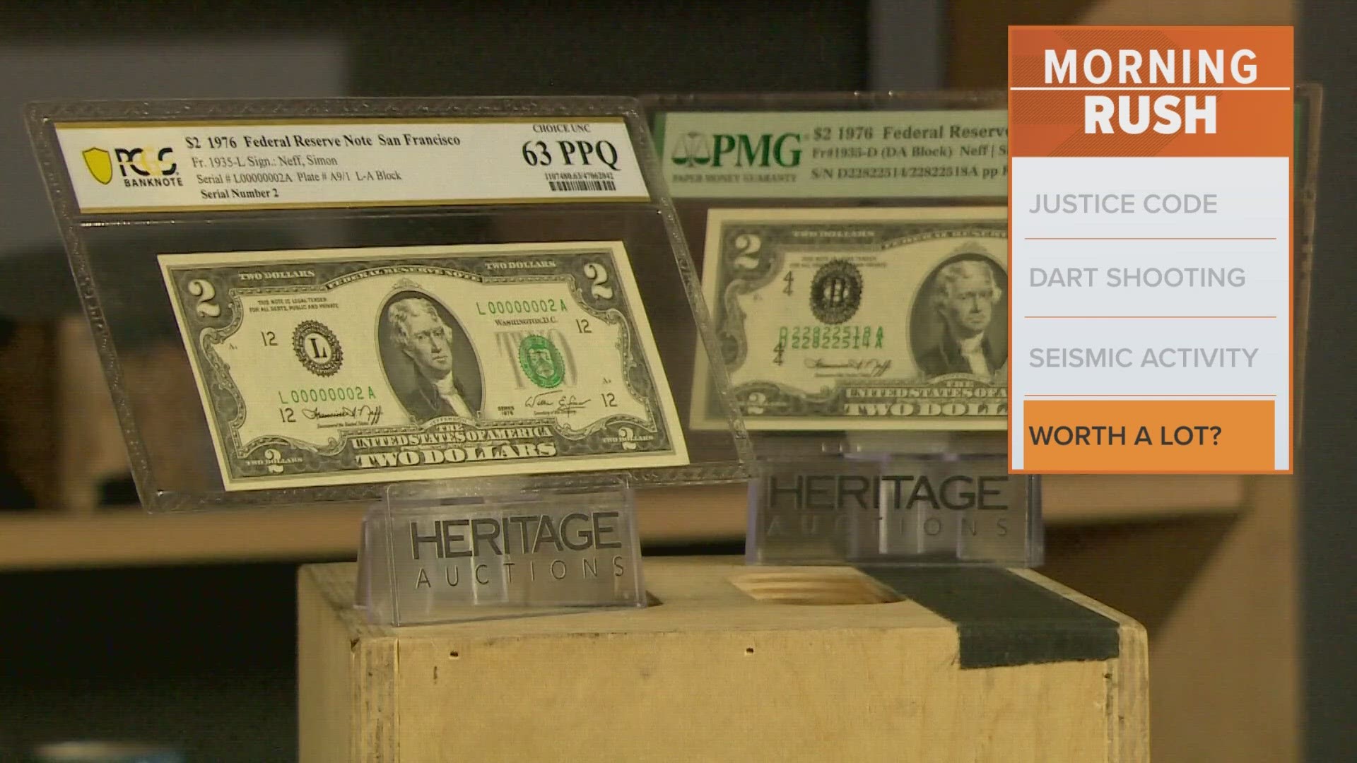 Heritage Auctions officials have some bad news-- not everyone will hit the jackpot when they pull out those old $2 bills