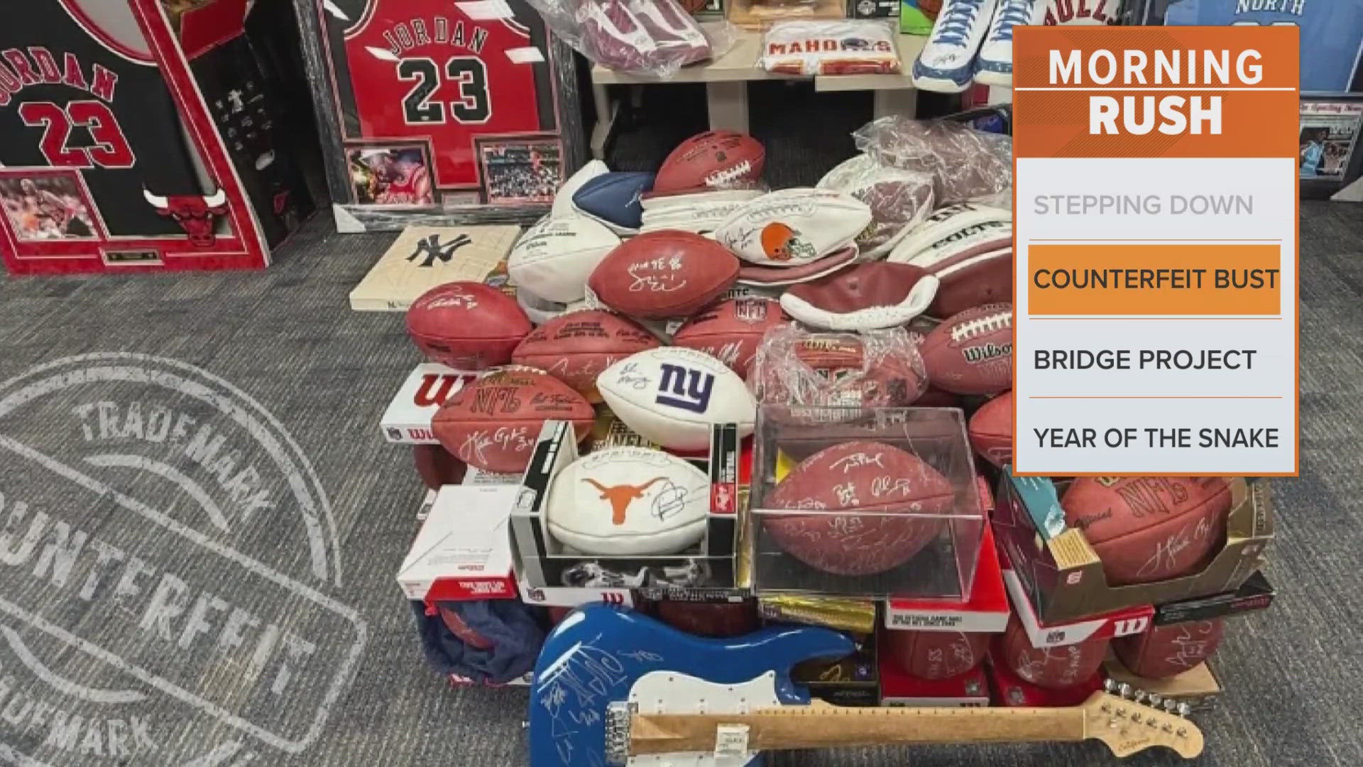 North Texas authorities arrested two people for selling fake sports memorabilia online, officials said.