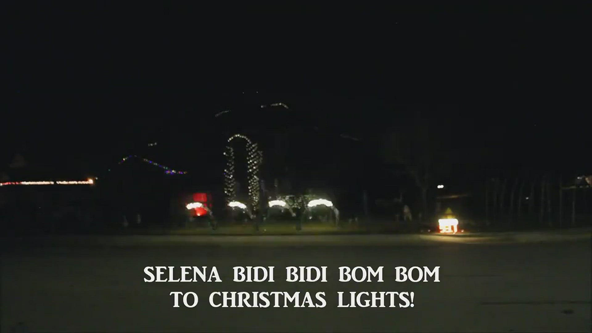 The Hinojosa family in Boerne, Texas synced up their holiday lights to Selena's "Bidi Bidi Bom Bom." Video: Hinojosa Family