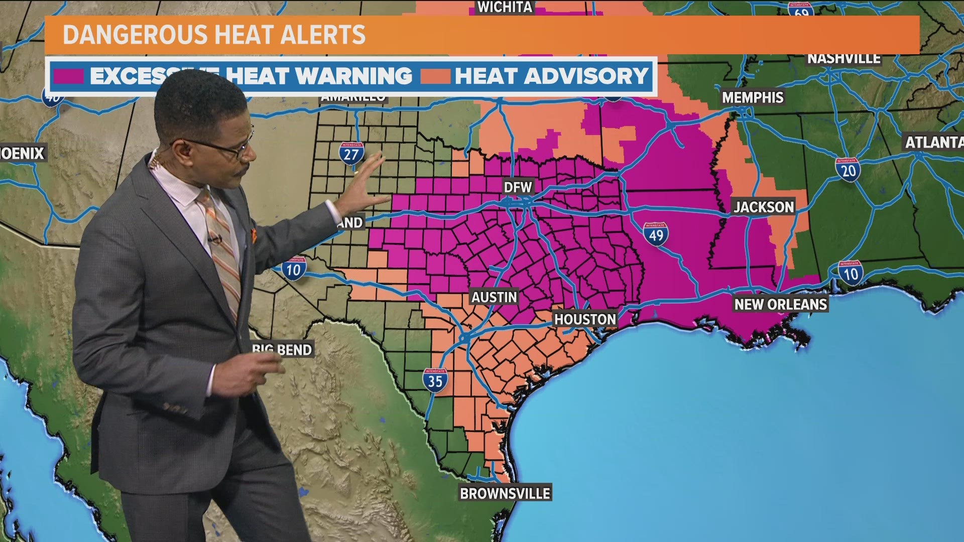 Near-record or record-tying heat is possible in the next couple of days.