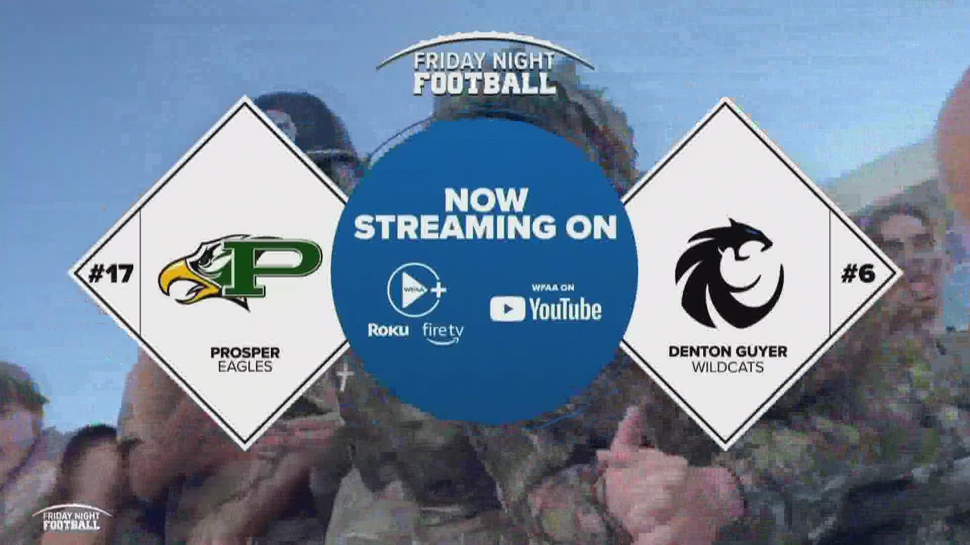 Two 3-0 teams square off in the district opener in 5-6A, as Prosper and Denton Guyer meet in a Top 20 battle