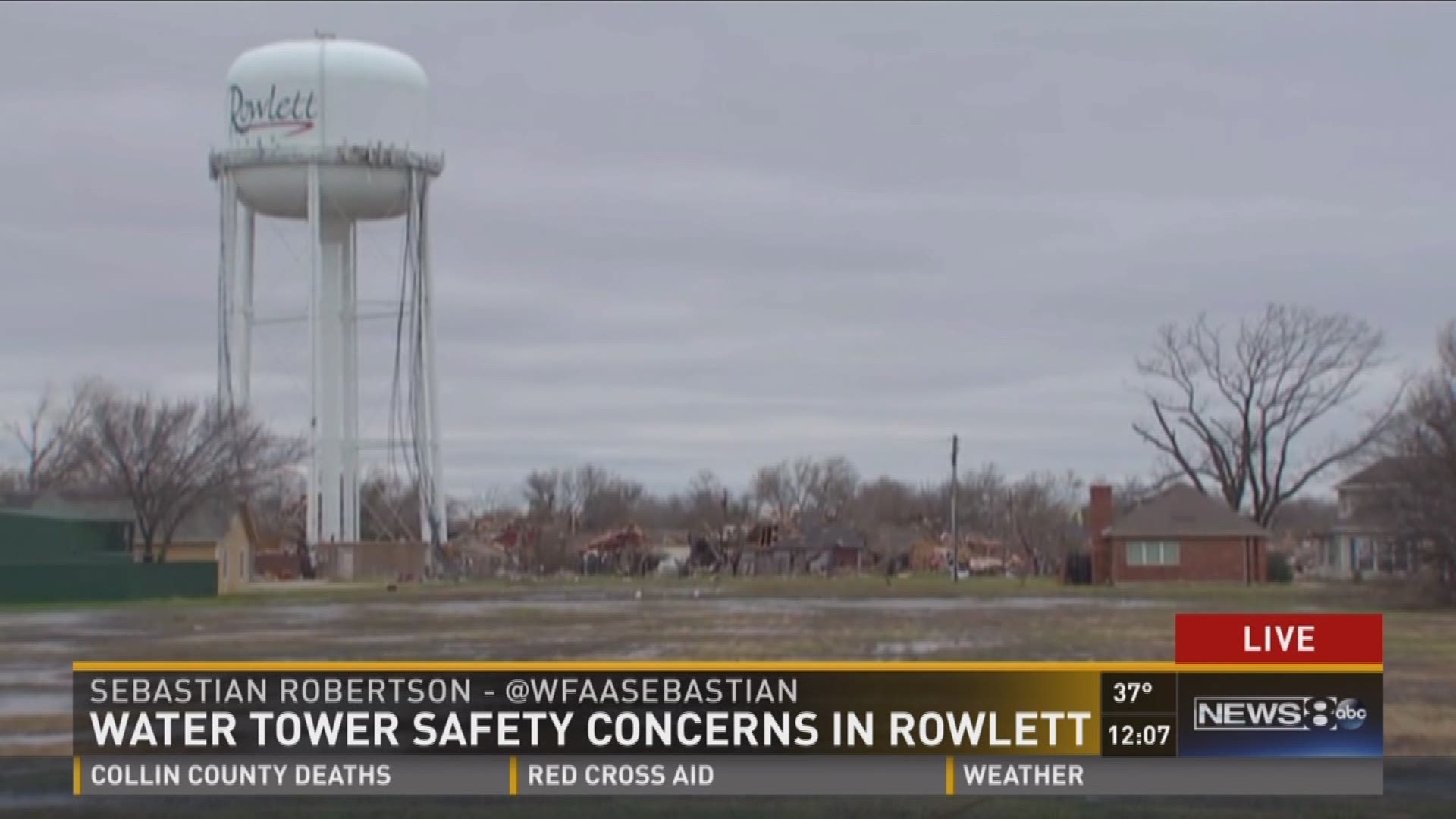 Water tower safety concerns in Rowlett