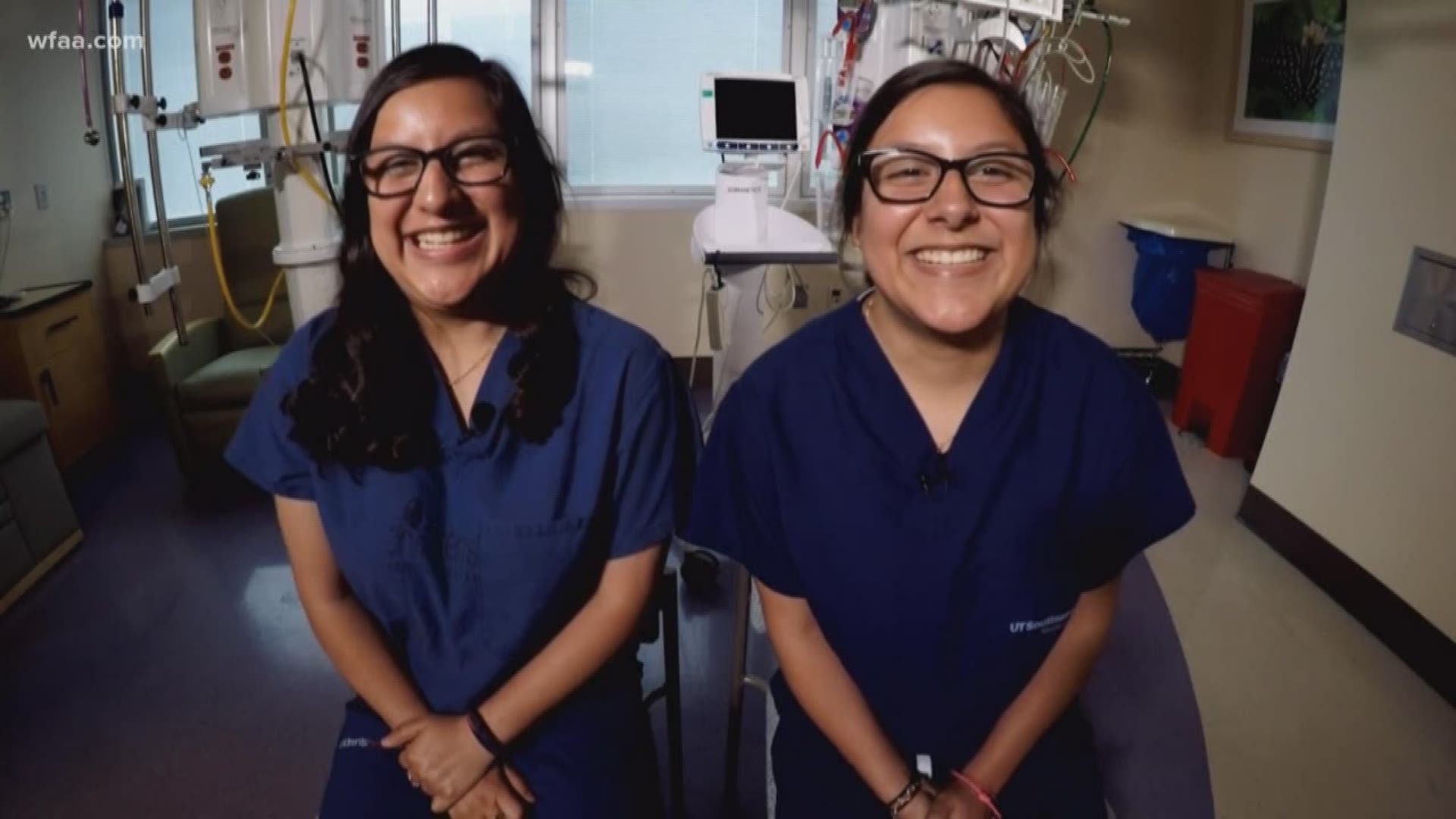 The two sisters are working a local hospitals and getting a jump on their future. "There's no internship where you're going to say you didn't learn anything," one of the girls said.