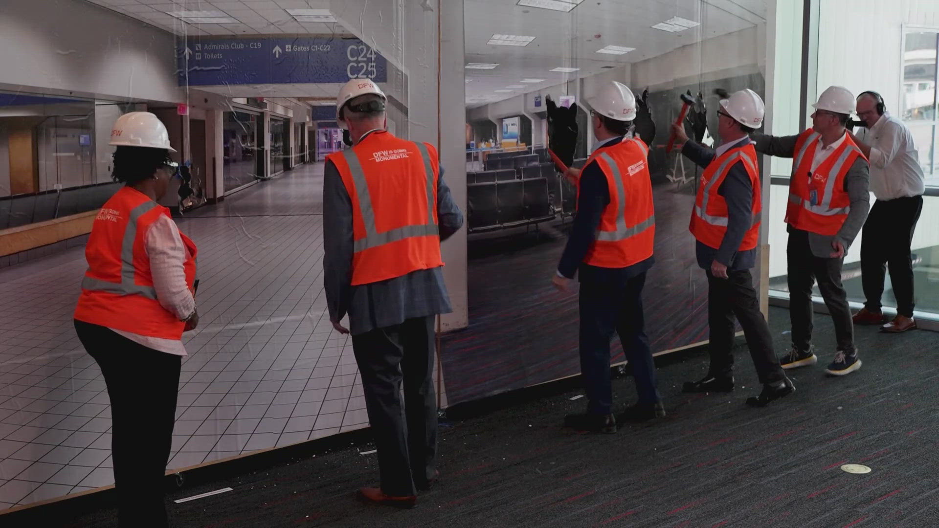 The airport says the finished product will look a lot like Gates C35-C39 built during the pandemic.