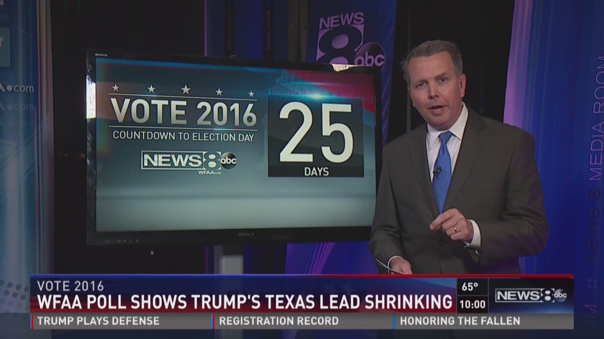 A new poll of Texas voters shows Donald Trump's lead shrinking in the Lone Star State, to within the margin of error. Jason Whitely reports.