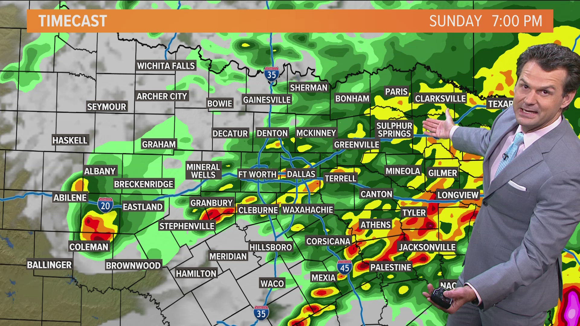 Mother's will be treated to a rainy day as storms move into the Dallas-Fort Worth area.