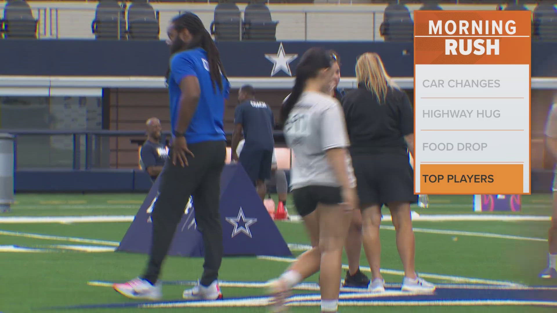 Student athletes took part in a scouting combine. 