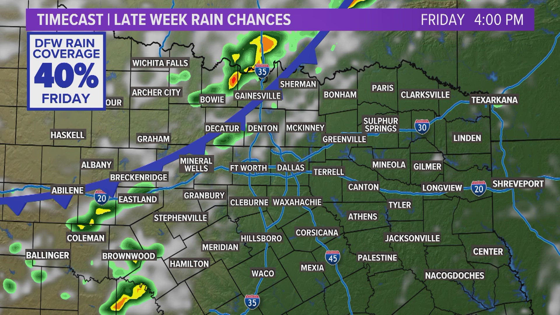 DFW WEATHER: FRIDAY STORM TIMELINE