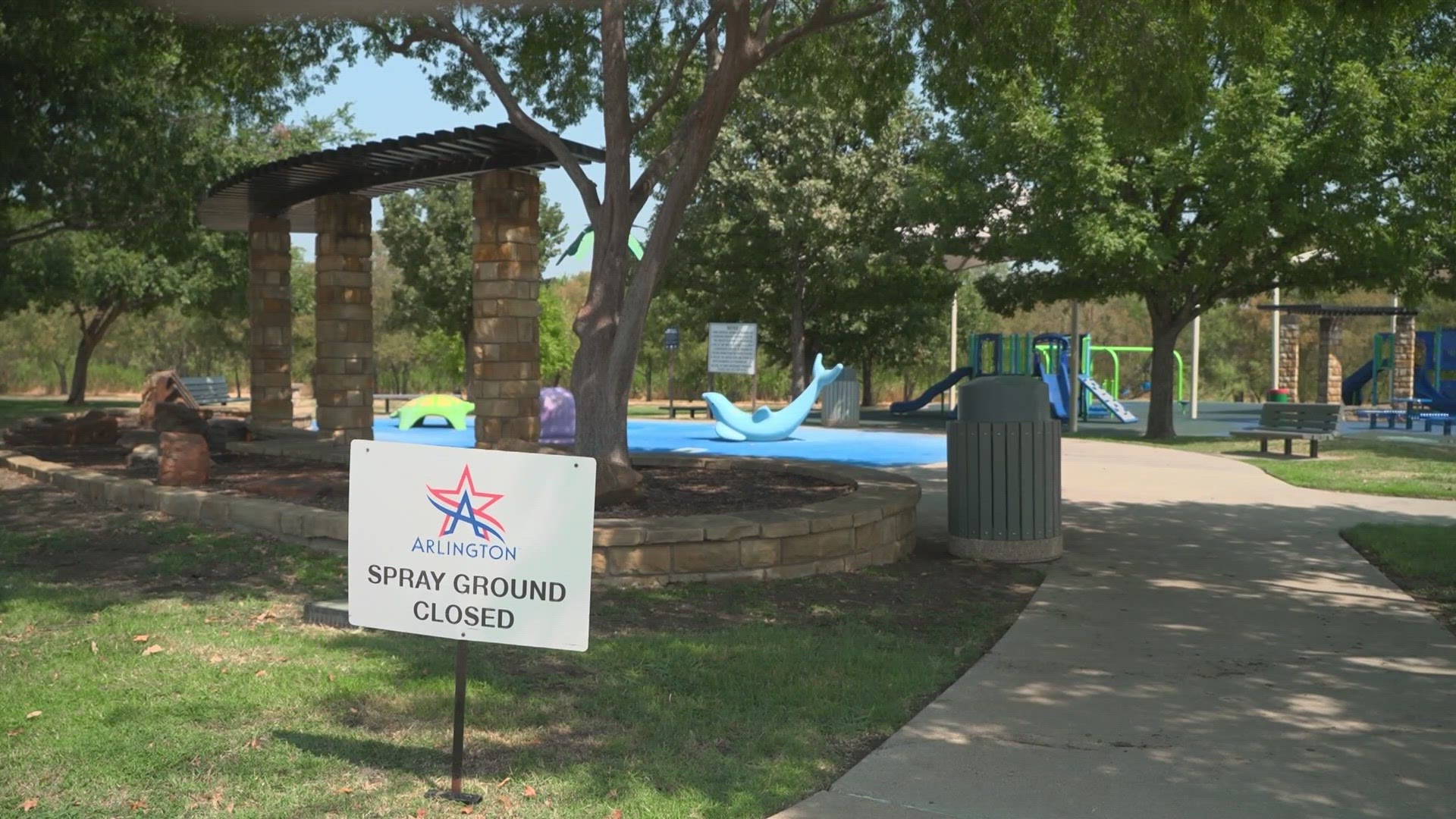 A test of one splash pad tested positive for the possible presence of a brain-eating amoeba. There have been no reported infections so far.