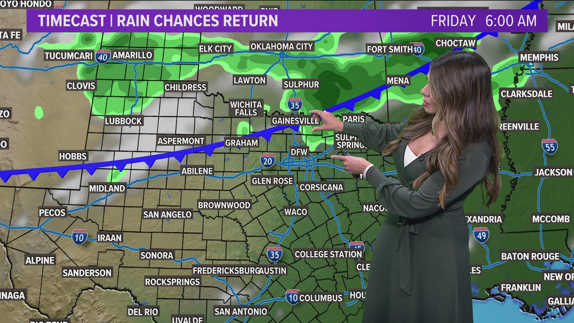 Rain chances return later this week.
