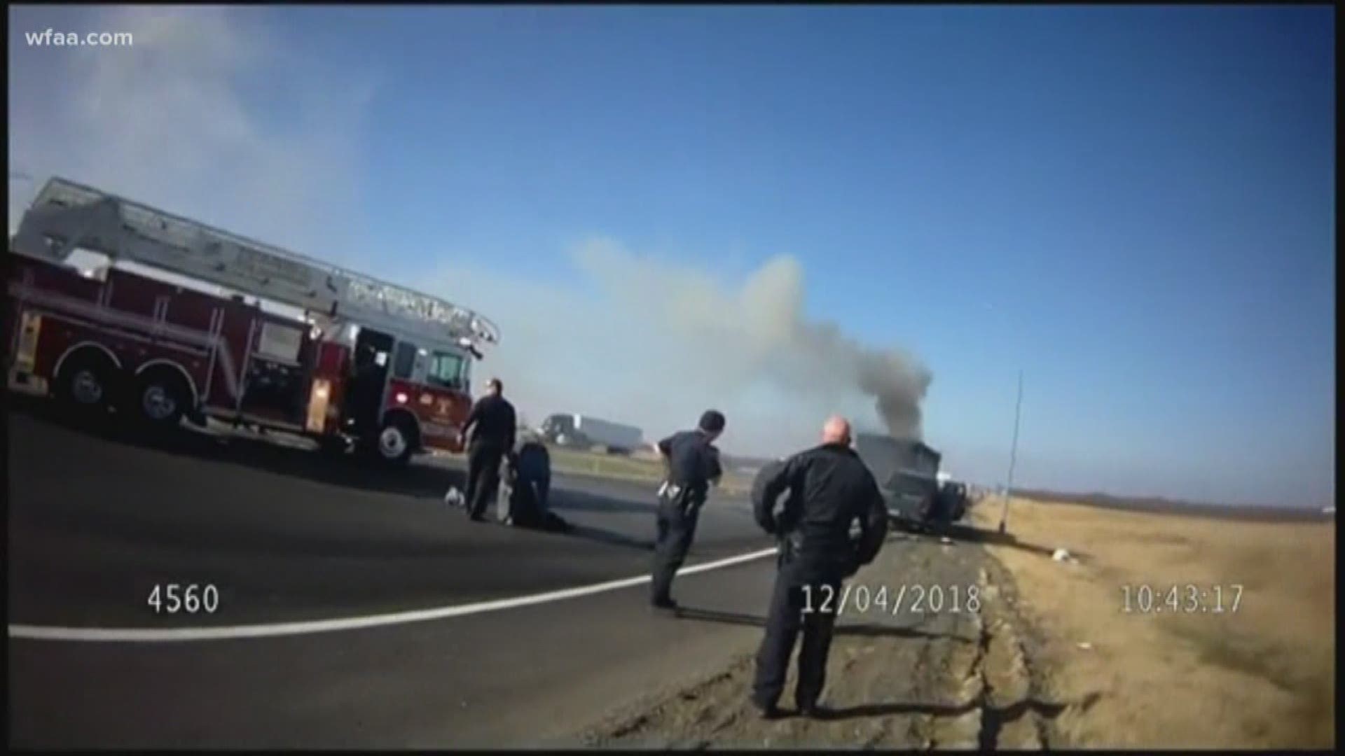 WATCH: Kaufman County deputy saves man from burning truck