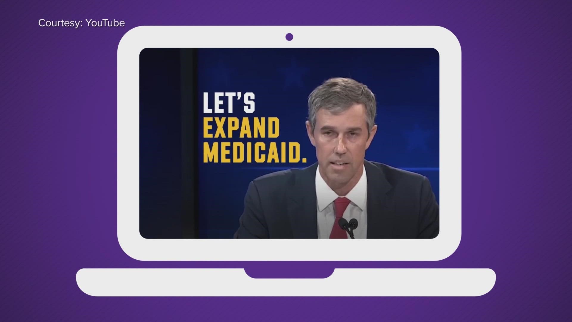 The two men vying to be the next Texas governor have sharply different views about taking billions of federal dollars to extend health insurance coverage.