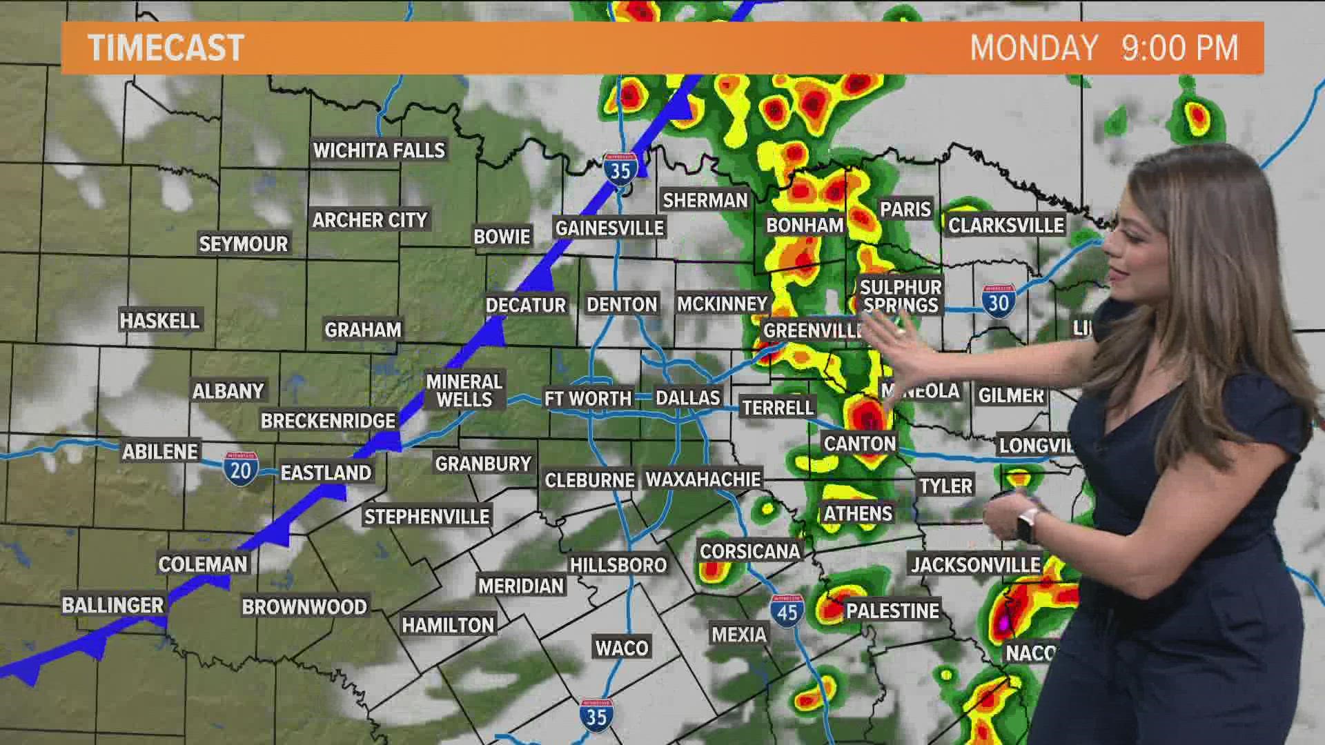 DFW Weather Timeline: When We'll See Storms Monday Night | Wfaa.com