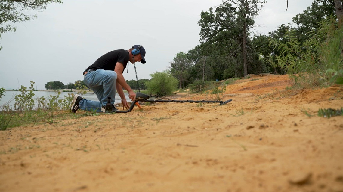 A metal detector hobbyist pulled a pipe bomb from waist-deep water at Lewisville Lake. The Denton bomb squad responded and detonated the device.
