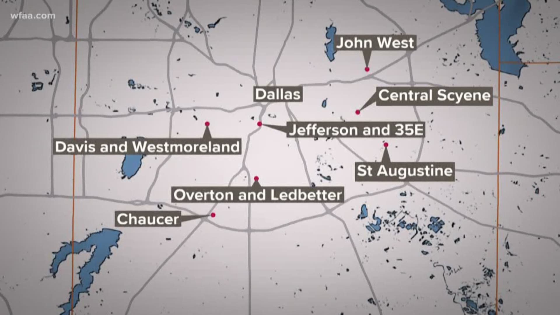 Officers in the Dallas County Sheriff's Office will now police eight targeted areas that are known for high crime.