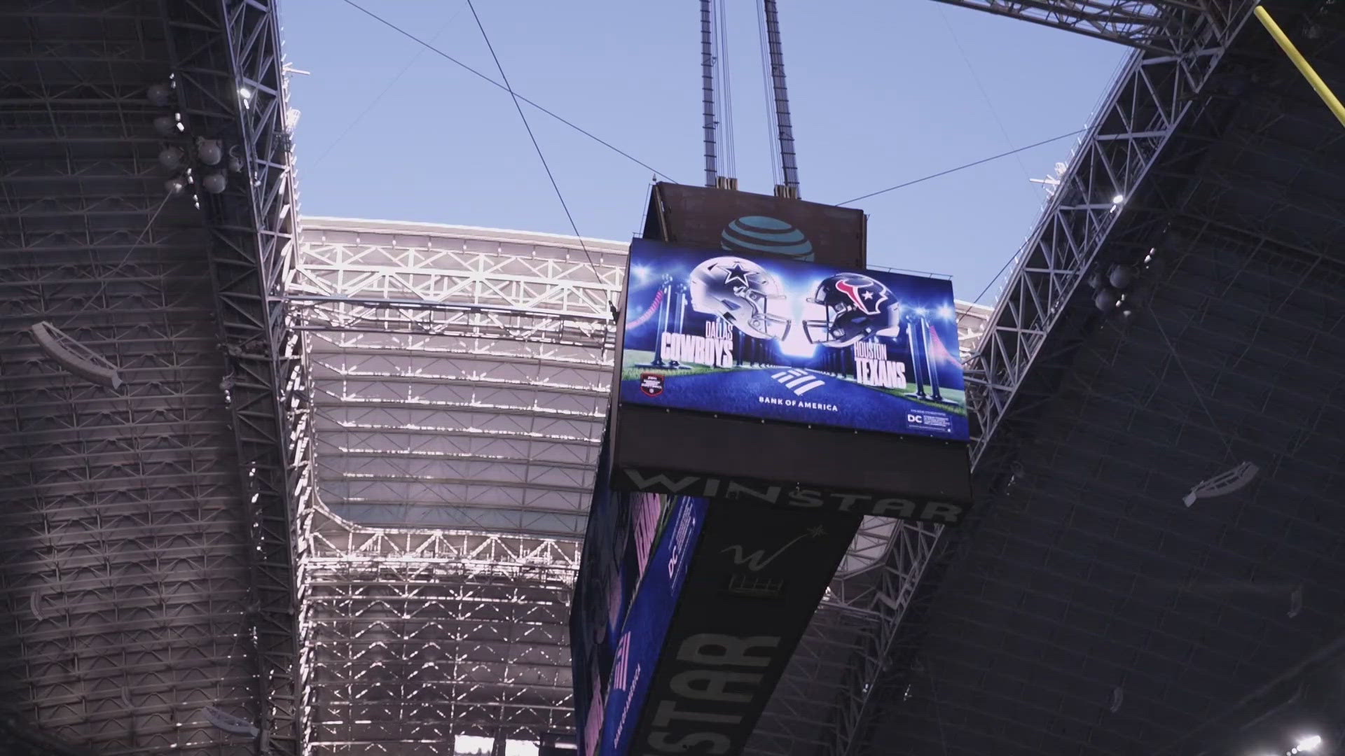 The metal sheet fell as they tried to open the roof just before Monday night's game against the Texans.