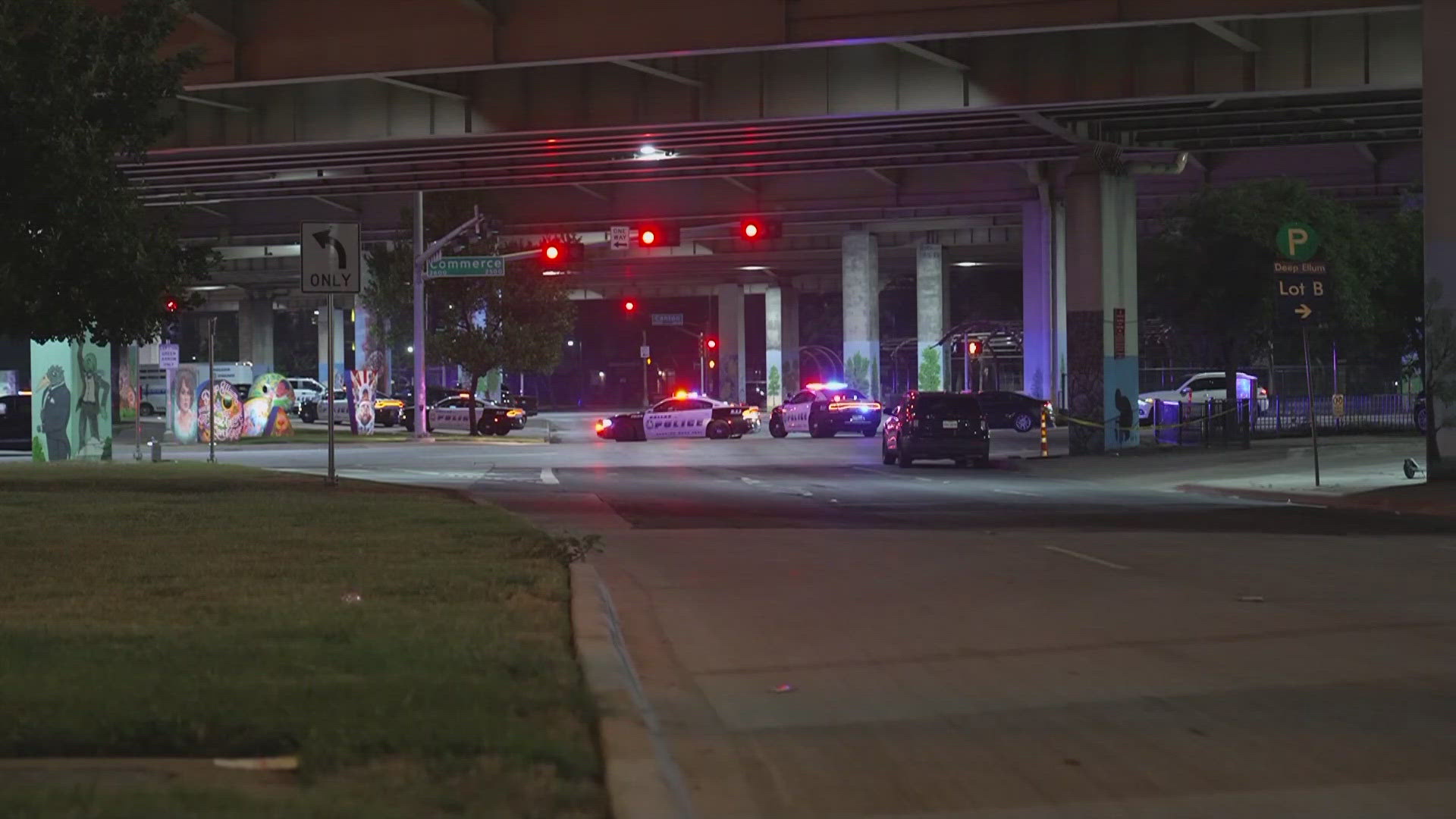 Dallas police responded to a scene with multiple people shot and shot at an alleged gunman, officials said. 