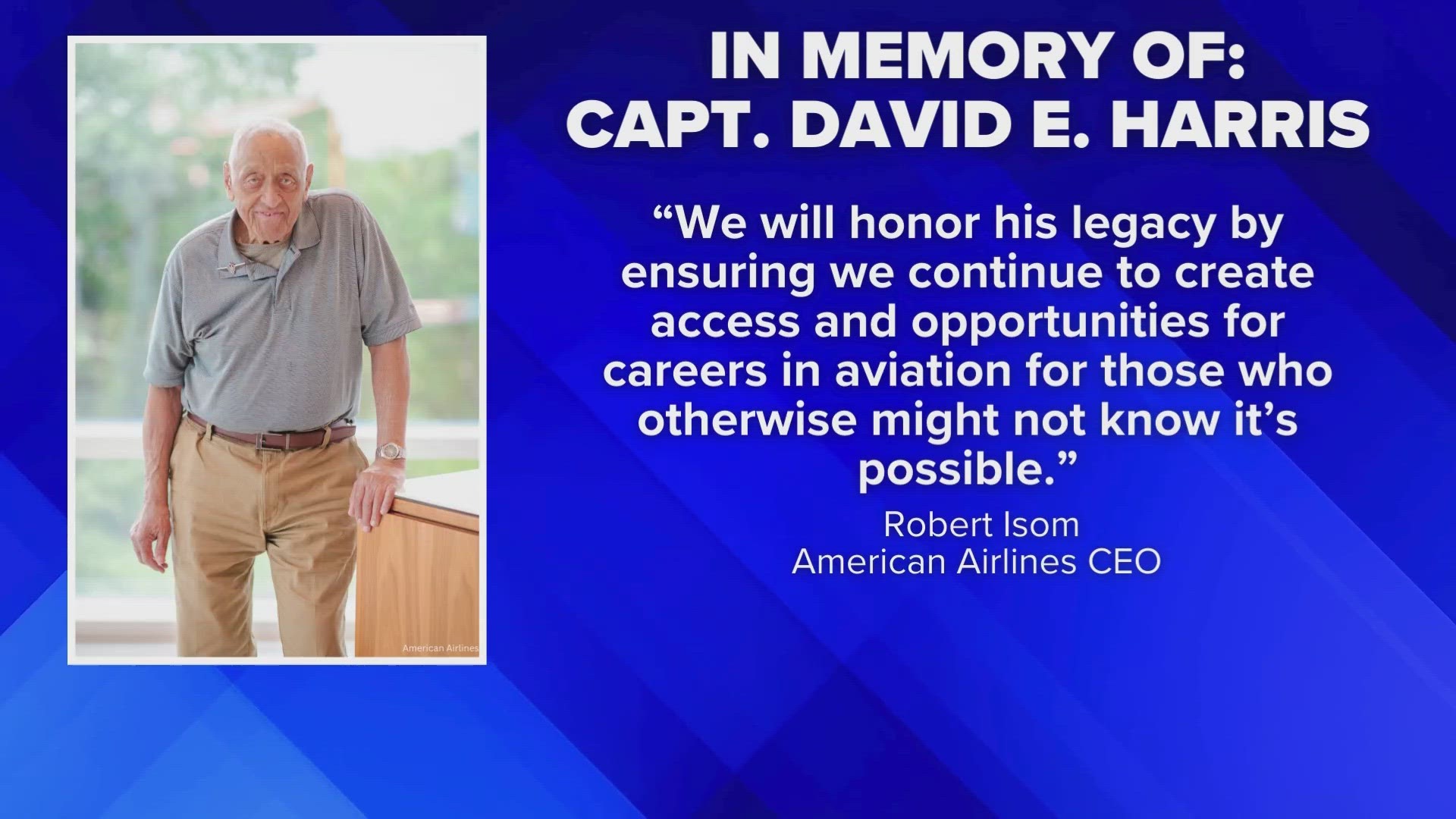 Capt. David Harris was hired by Fort Worth-based American Airlines in 1964.