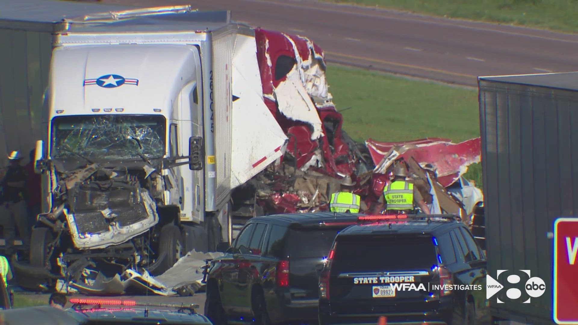 Sources tell WFAA the truck’s registration was falsified, and arrest warrants have been issued as the company behind it faces scrutiny.