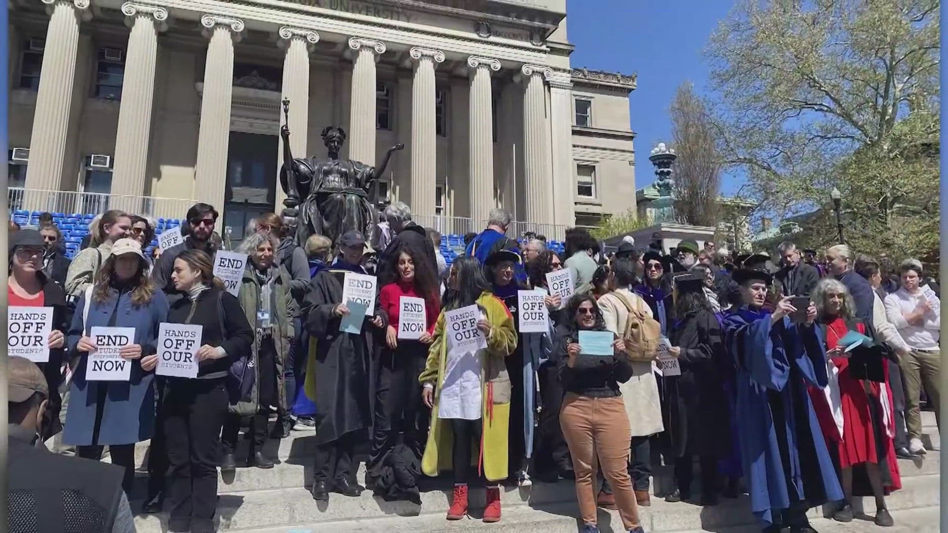 Several college campuses like Yale, Columbia and MIT marked the first day of Passover with pro-Palestine protests.
