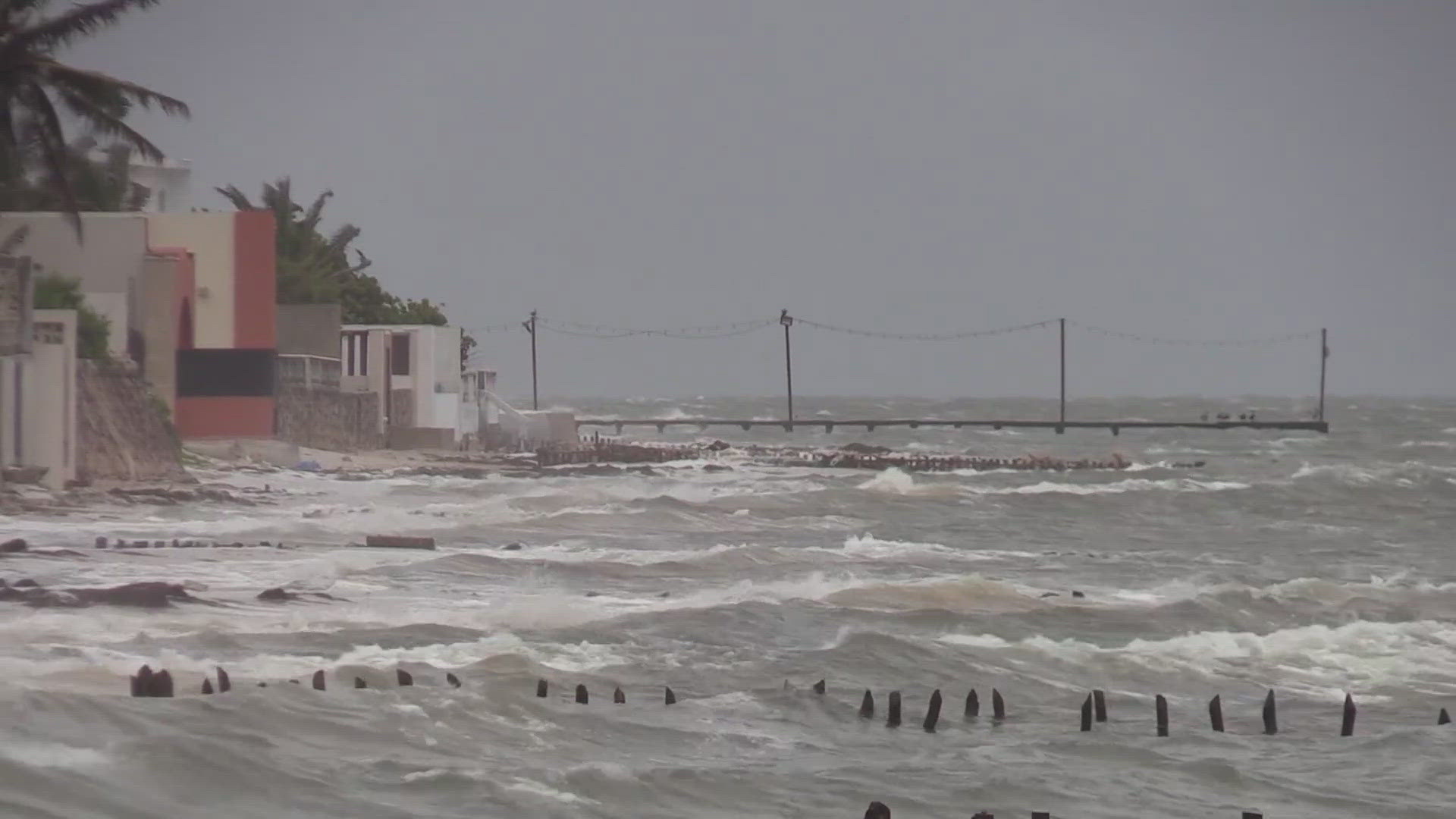 Officials say half of Tulum's homes lost power during the storm.